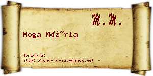 Moga Mária névjegykártya